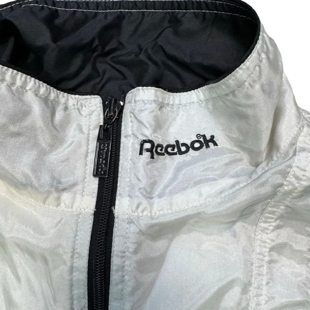 Reebok Vintage Colorblock Windbreaker Black‎ and White Men’s Size Large